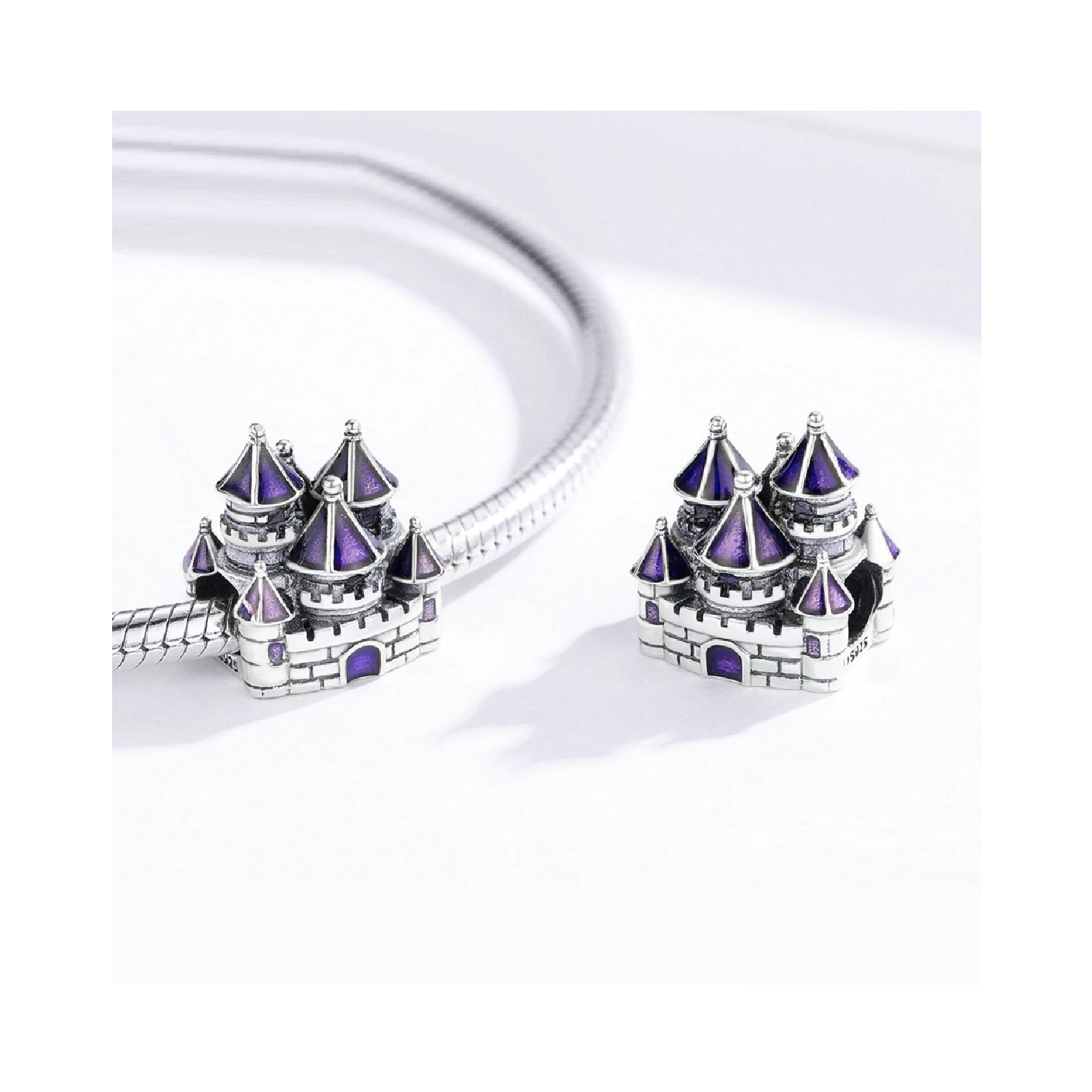 Charm Castillo de Arena en Plata Fina 925 SILVER HEART-2