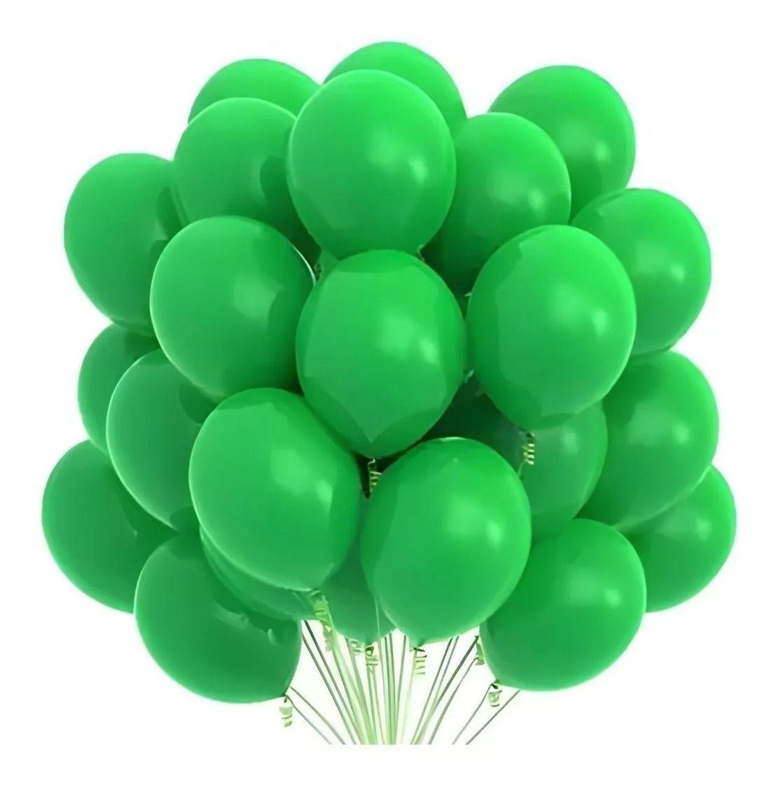 Pack X12 Set De Cumpleaños Globos Cumpleaños Globos Verde-0