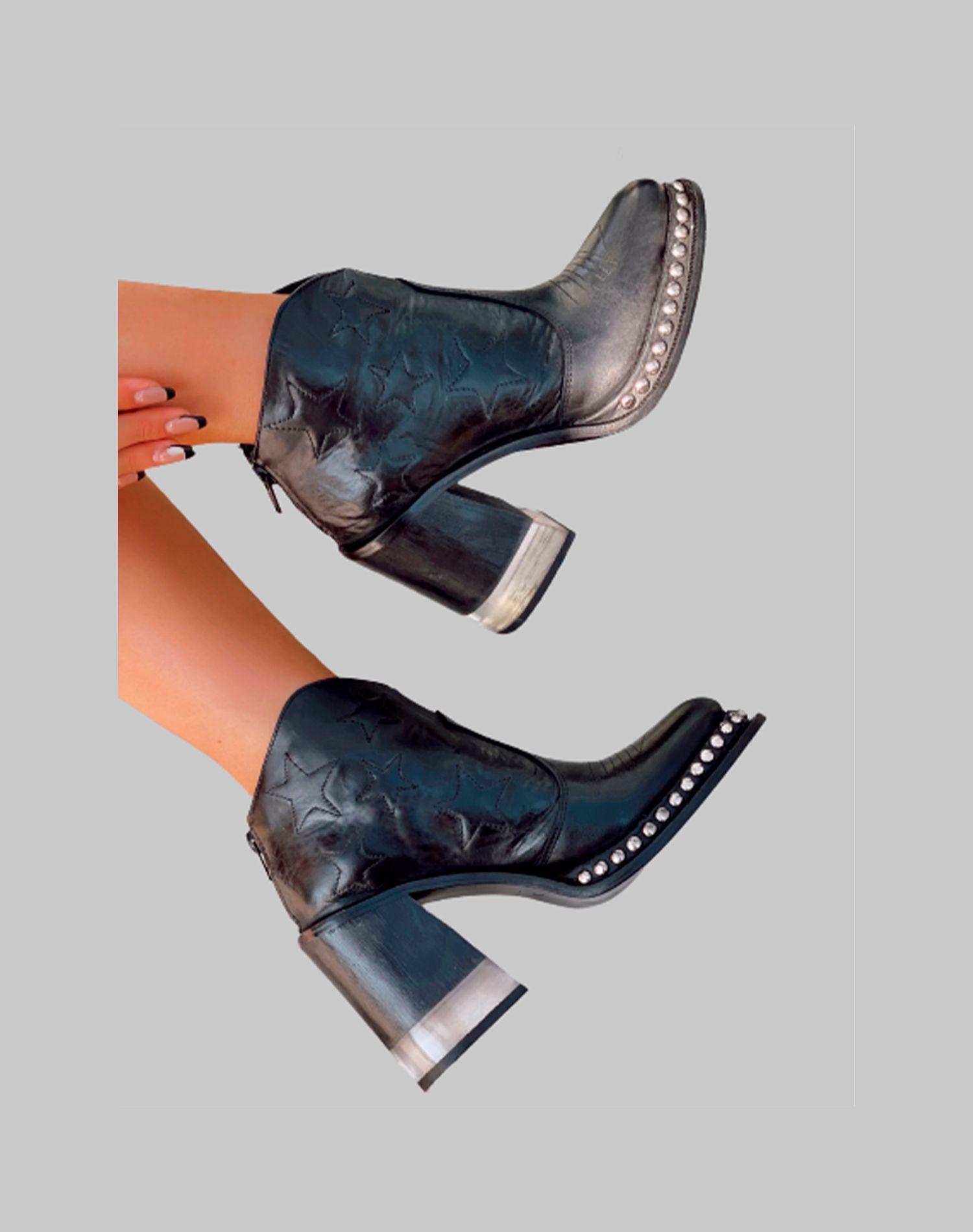 Bota De Cuero Argentino Negro Aydan-0