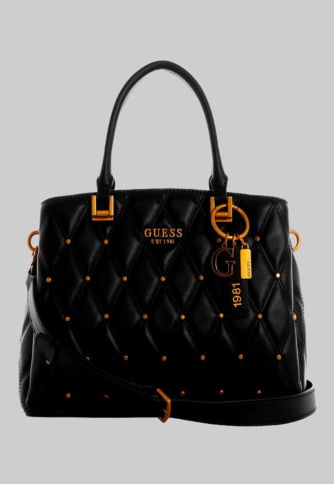 Cartera Triana 3 Compartment Satchel Negro Guess-0