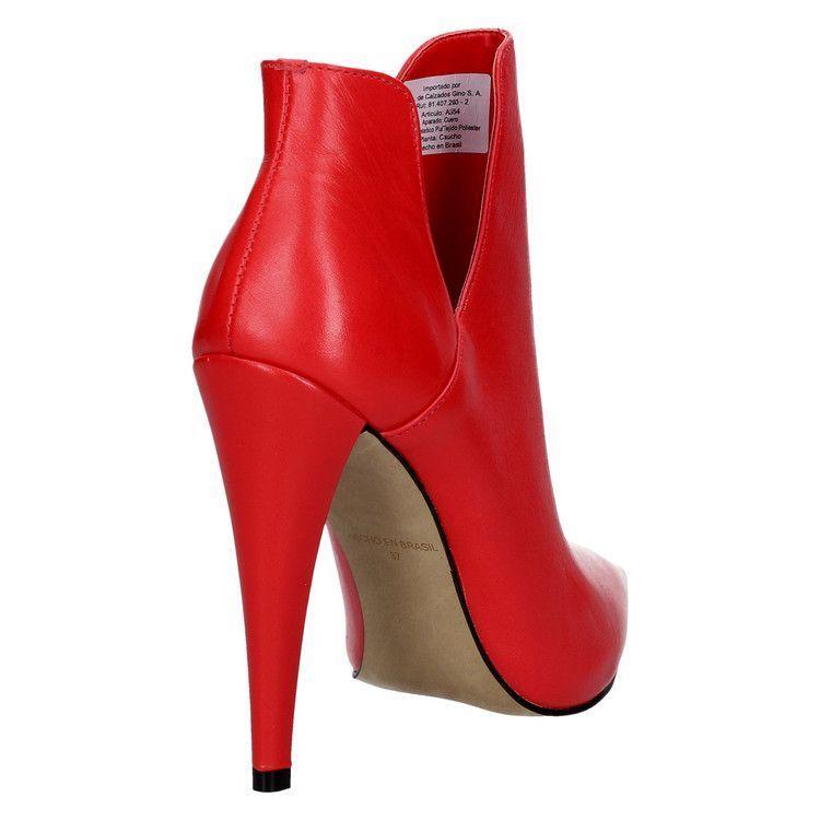 Botin Casual Mujer Mingo - A554 Rojo-2