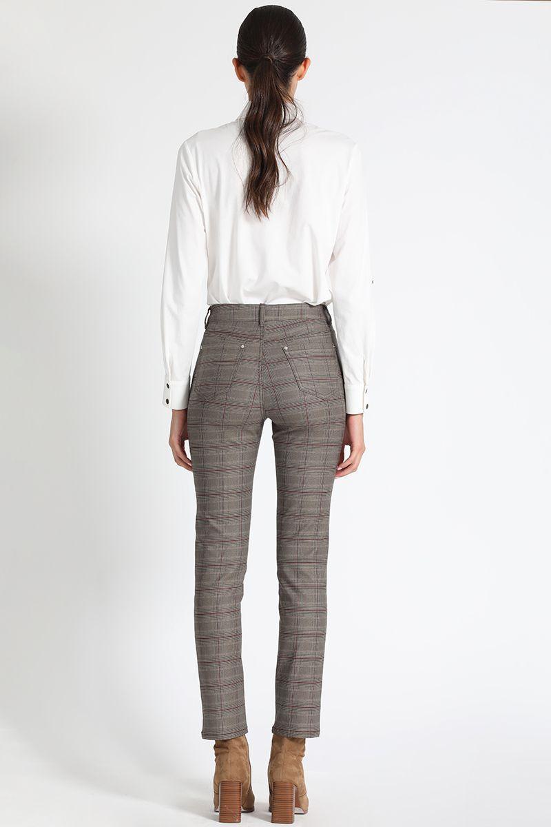 Jeans Cuadrille Tiro Medio Café Liola-2