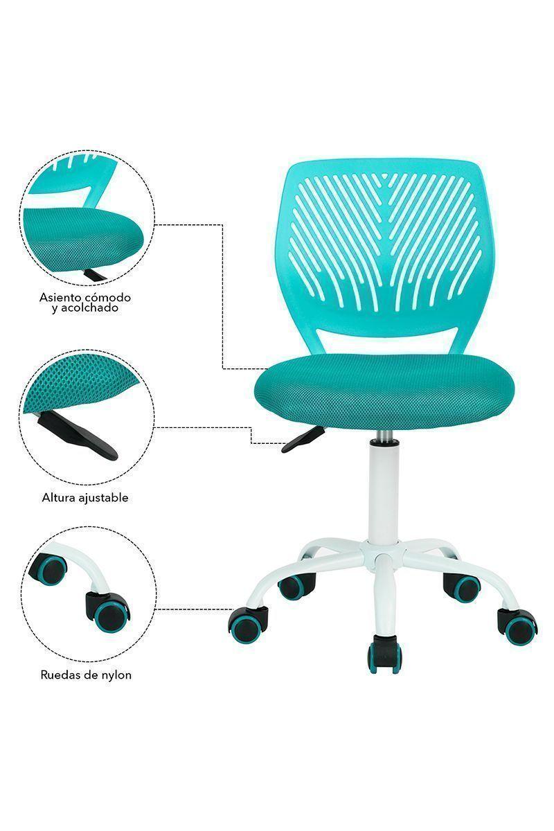 Silla Escritorio Altura Regulable y Ruedas-4