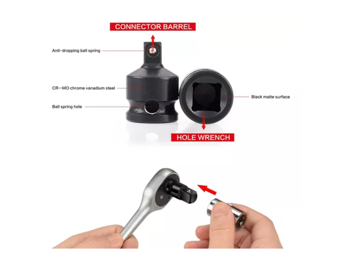 Juego De Dados Adaptador Y Reductor De Impacto 6 P-3