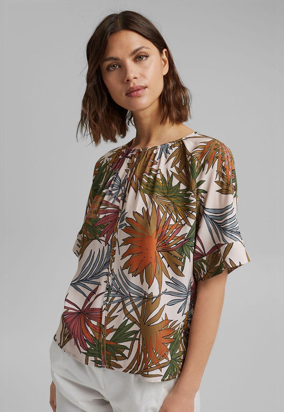 Blusa Manga Corta Estampada Esprit-0