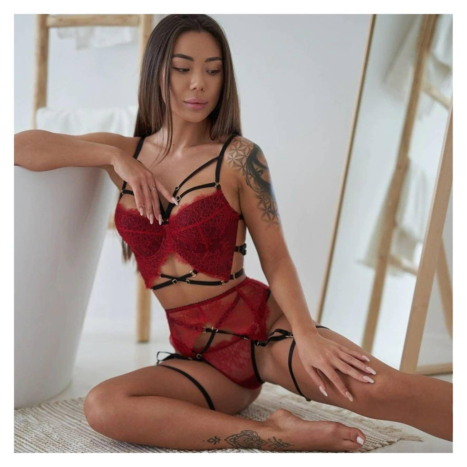 LENCERIA EROTICA CON LIGAS BUDAPEST TALLA L-2