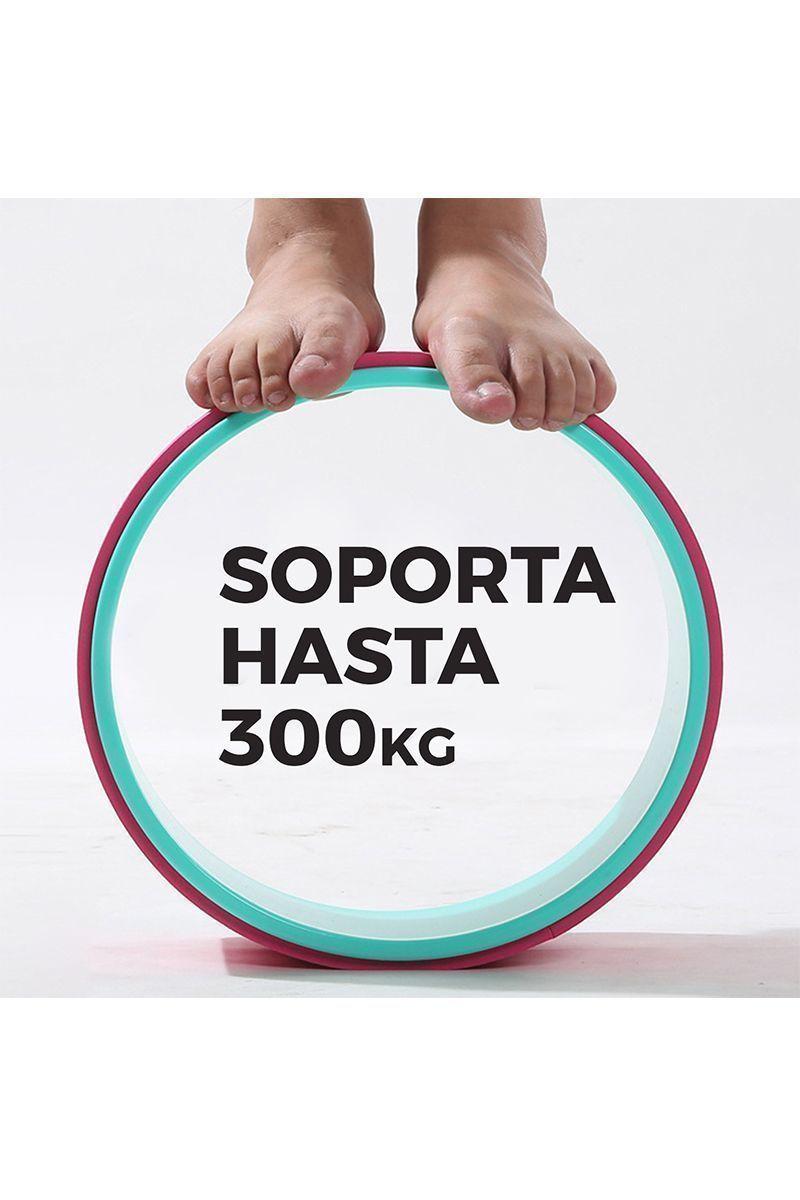 Rueda de Yoga Flexibilidad y Relajación Rosado-3