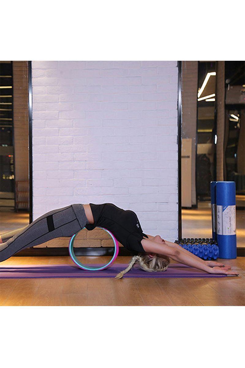 Rueda de Yoga Flexibilidad y Relajación Rosado-5