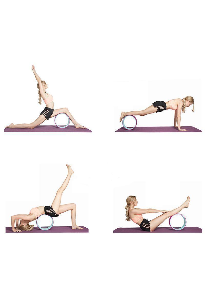 Rueda de Yoga Flexibilidad y Relajación Rosado-4
