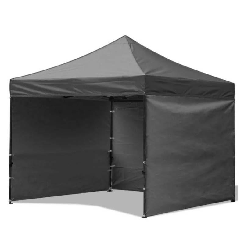 Toldo Plegable 2x2 Negro con Paredes Laterales impermeable-0
