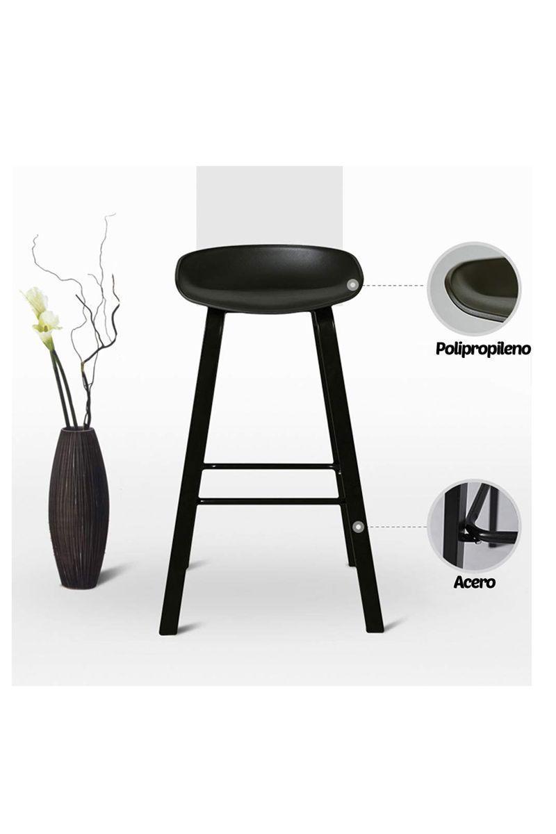 Piso Bar Taburete Estilo Nórdico PP Base Metal-4