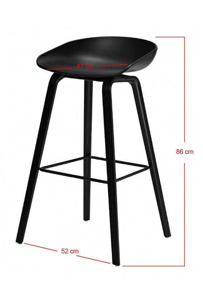 Piso Bar Taburete Estilo Nórdico PP Base Metal-2