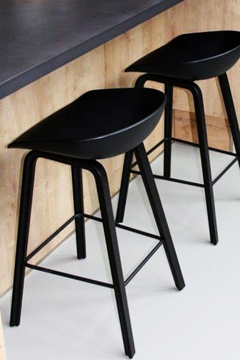 Piso Bar Taburete Estilo Nórdico PP Base Metal-3