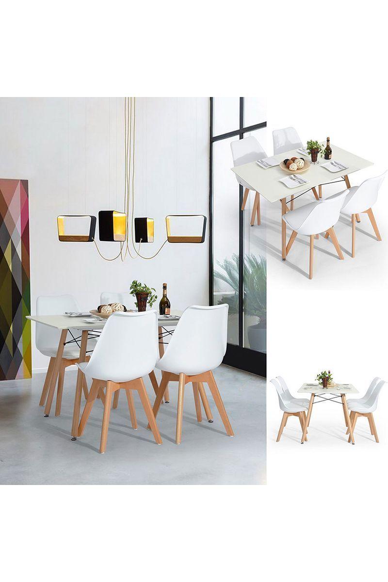 Mesa Eames Estilo Nórdico Blanca-4