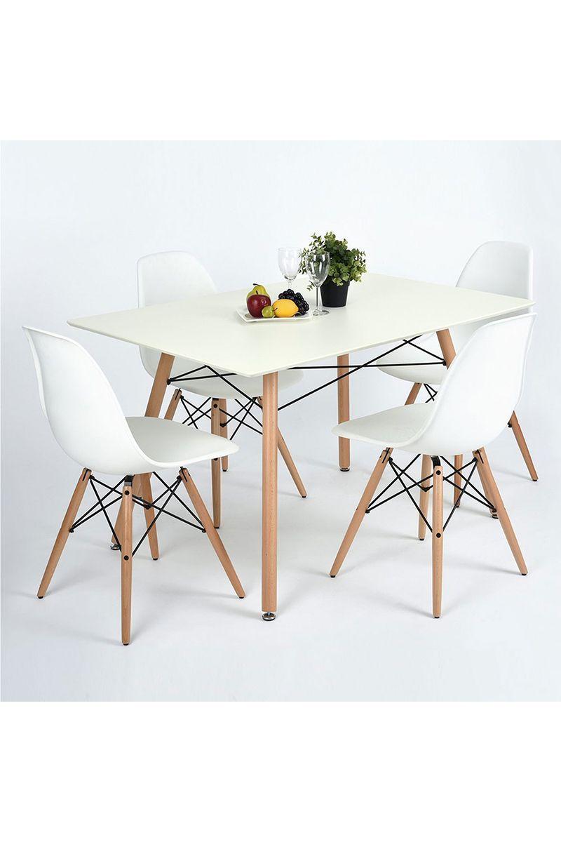 Mesa Eames Estilo Nórdico Blanca-5