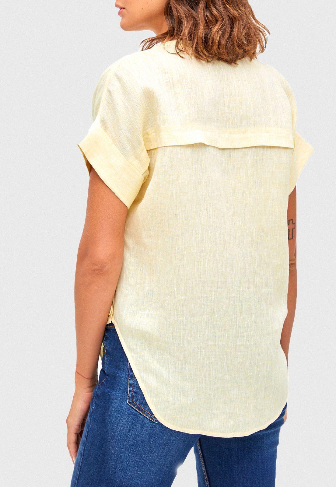 Blusa Lino Pia Amarillo -1