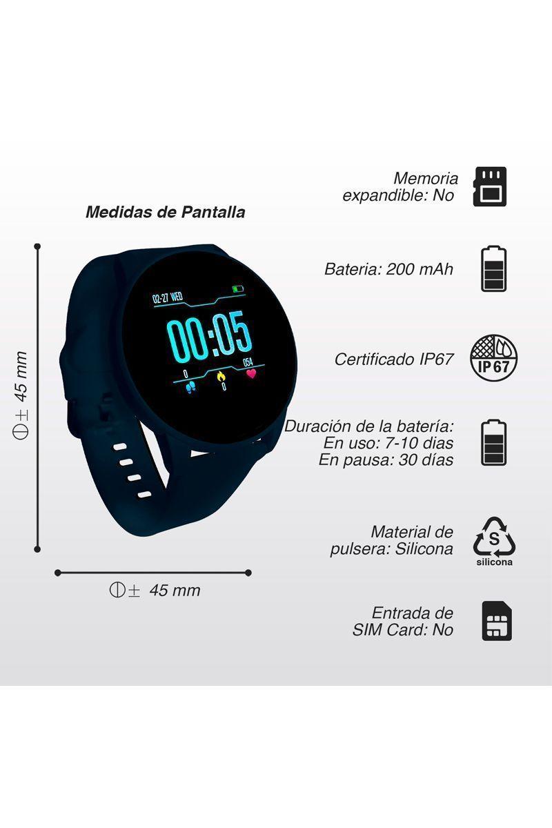 Reloj Inteligente Smartwatch ZN169 Azul-5