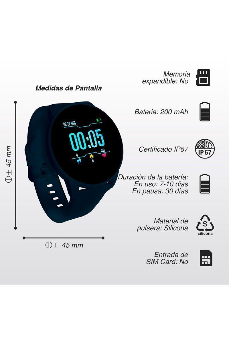 Reloj Inteligente Smartwatch ZN169 Azul-15