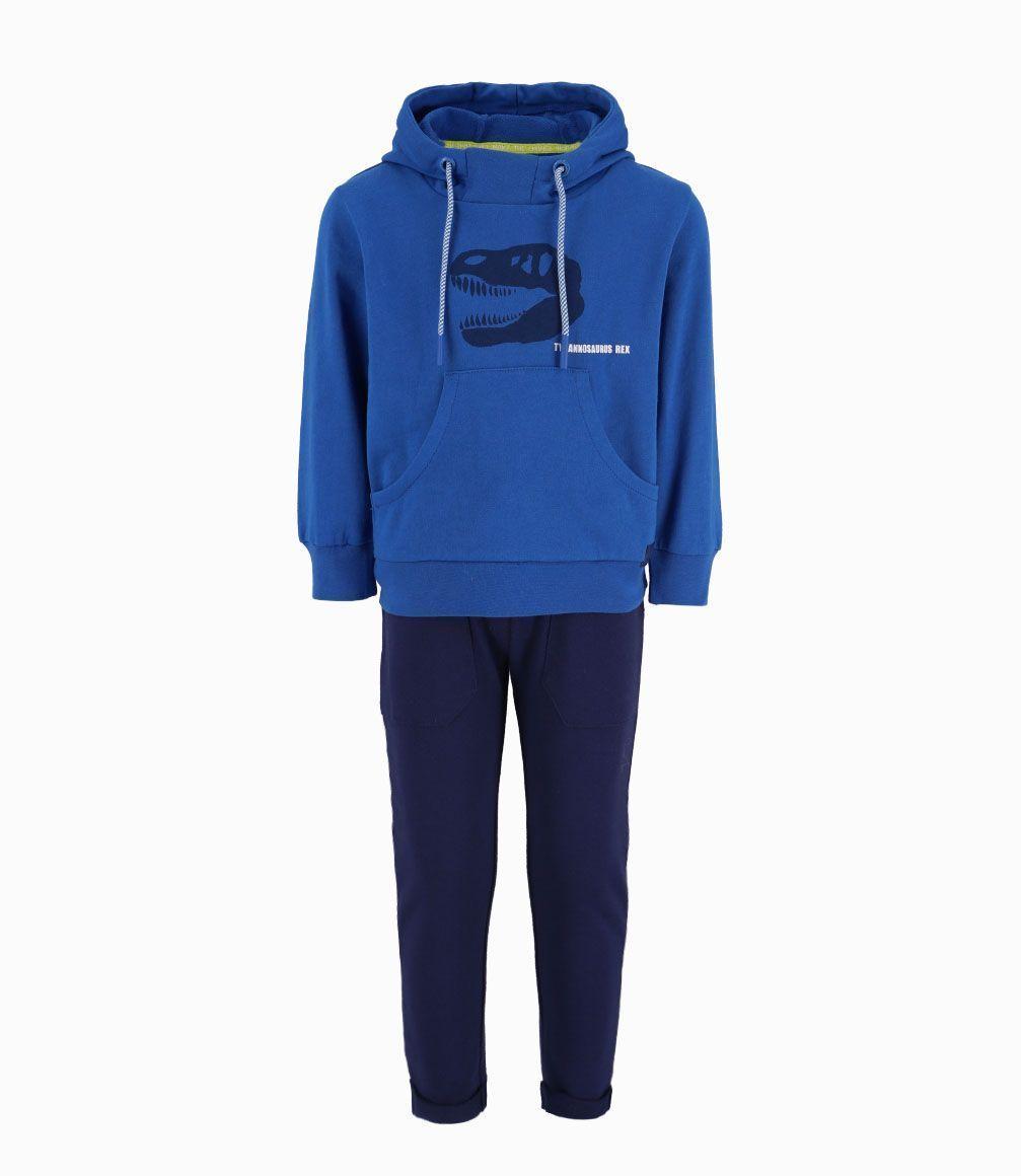 Buzo Con Estampado De Dinosaurio Niño Azul 4 Kids-1