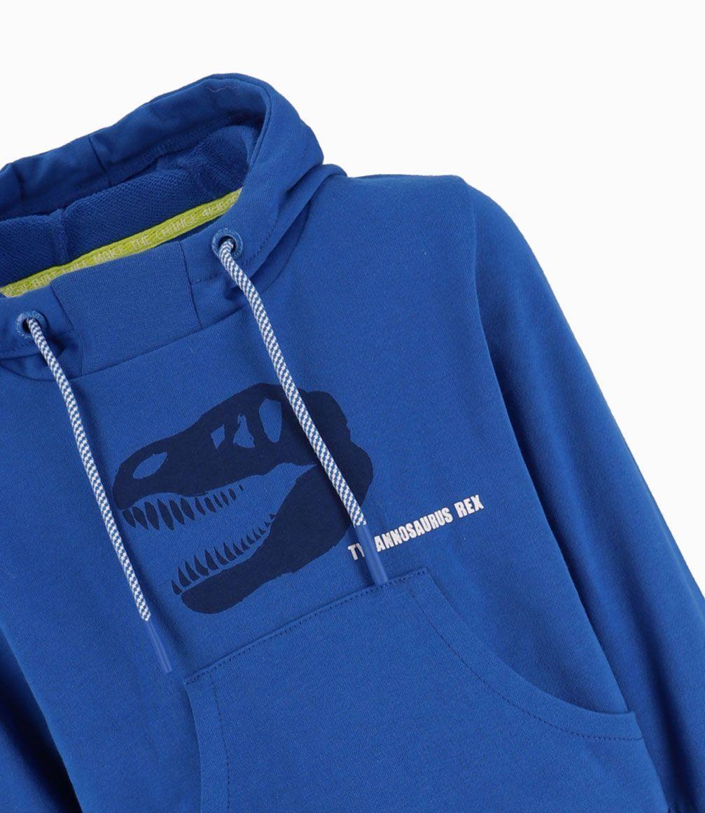 Buzo Con Estampado De Dinosaurio Niño Azul 4 Kids-2