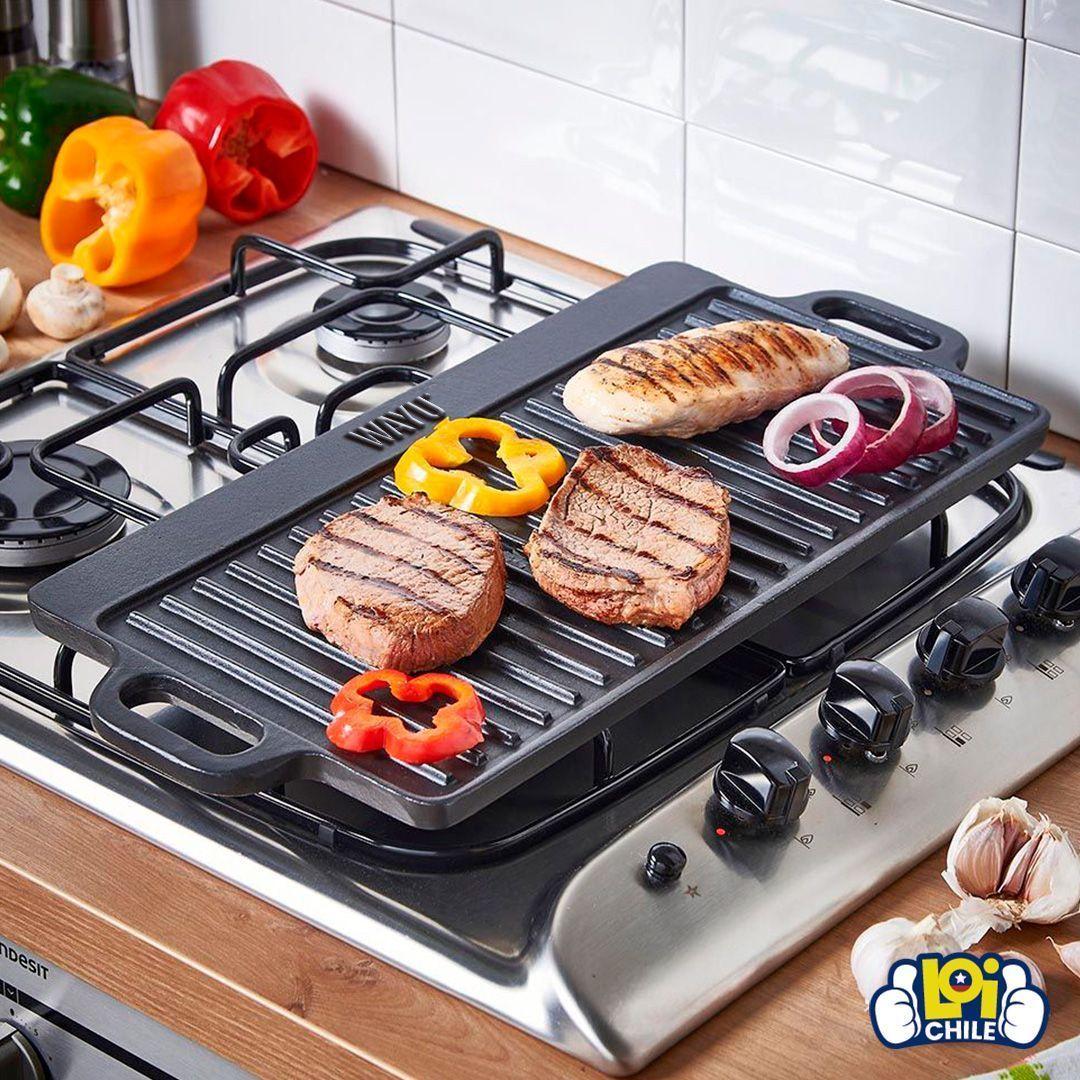 Plancha Churrasquera Reversible Hierro Fundido Wayu-5