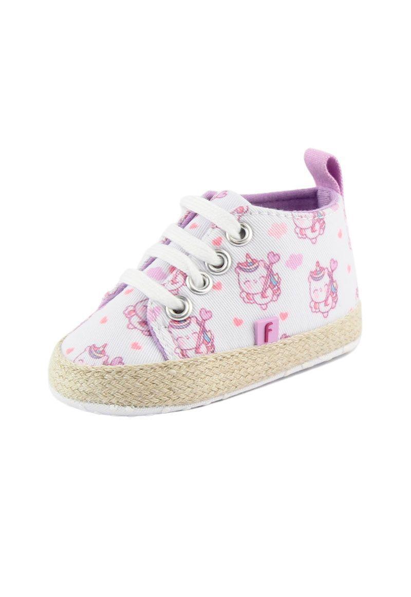 Zapatilla caña cordón bebé soft niña 800-1