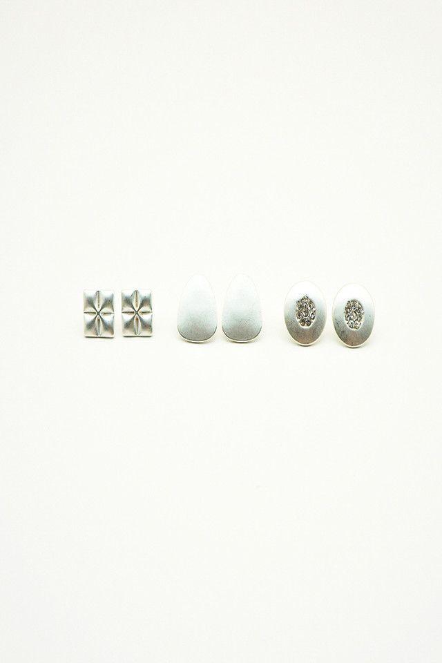 Set de Aros Pegados Plateado i-D-0
