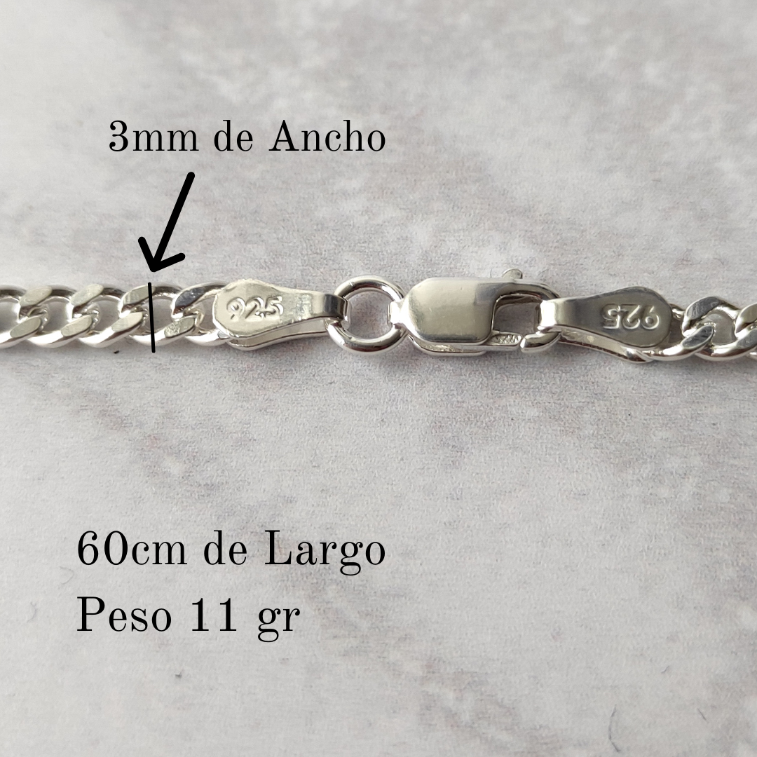 Cadena De Plata Hombre Modelo Grumet 60 cm - MABELITA-2