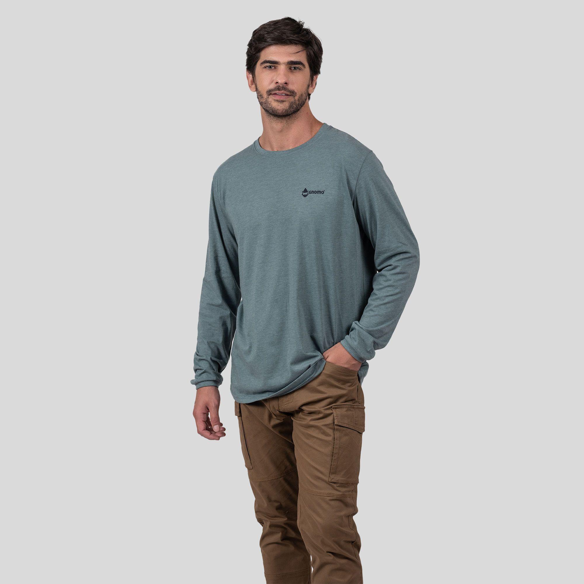 Polera Manga Larga Eco P-10 Hombre Indigo Gnomo-0
