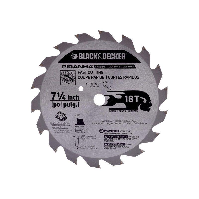 Disco de Corte 7 1/4” Black and Decker 77-717PS-Gris-0