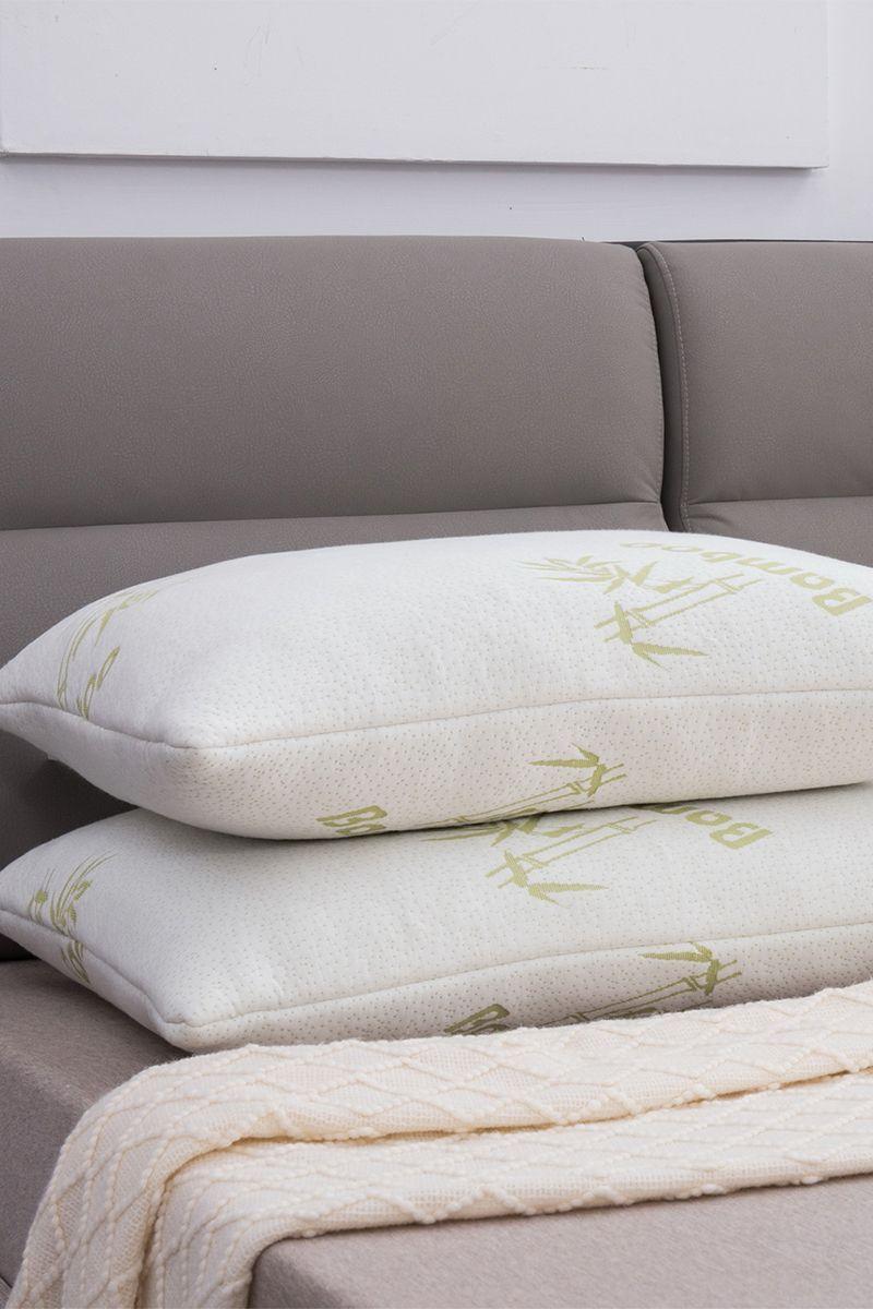 Almohada Bambú 40x65 cm Blanco-4