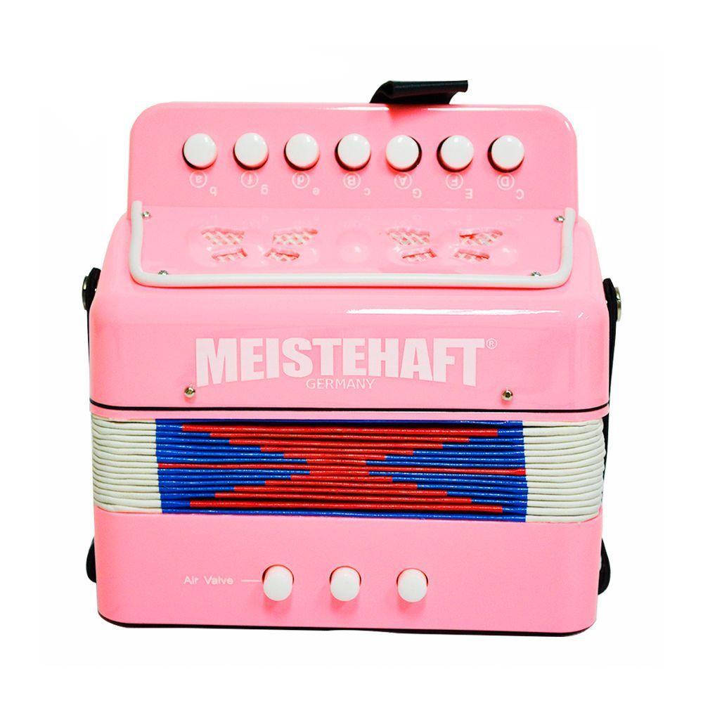 ACORDEON NIÑO 7 NOTAS 2BAJOS ROSADO  MEISTEHAFT-0