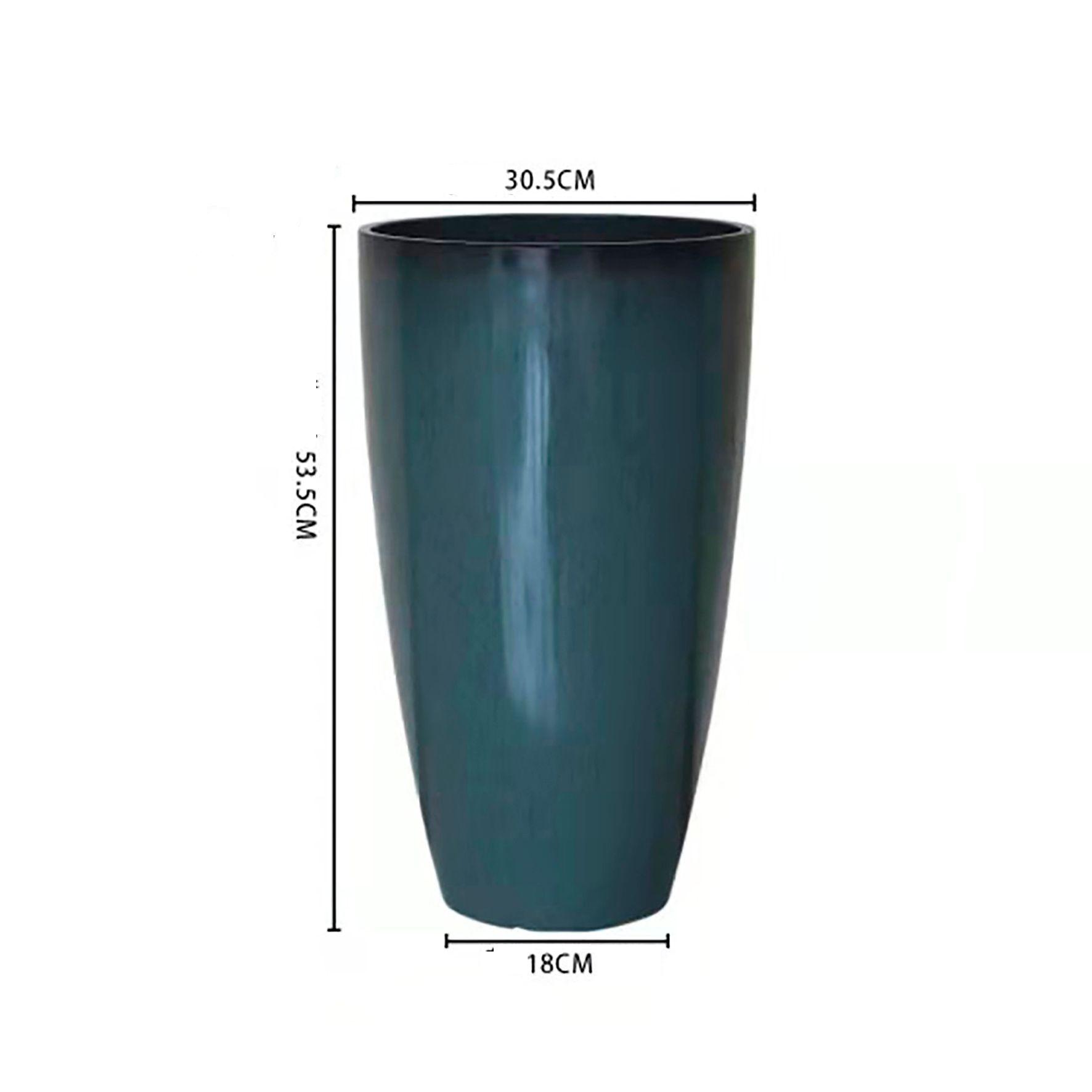 Macetero Polietileno Brillante Verde 53 cms-3