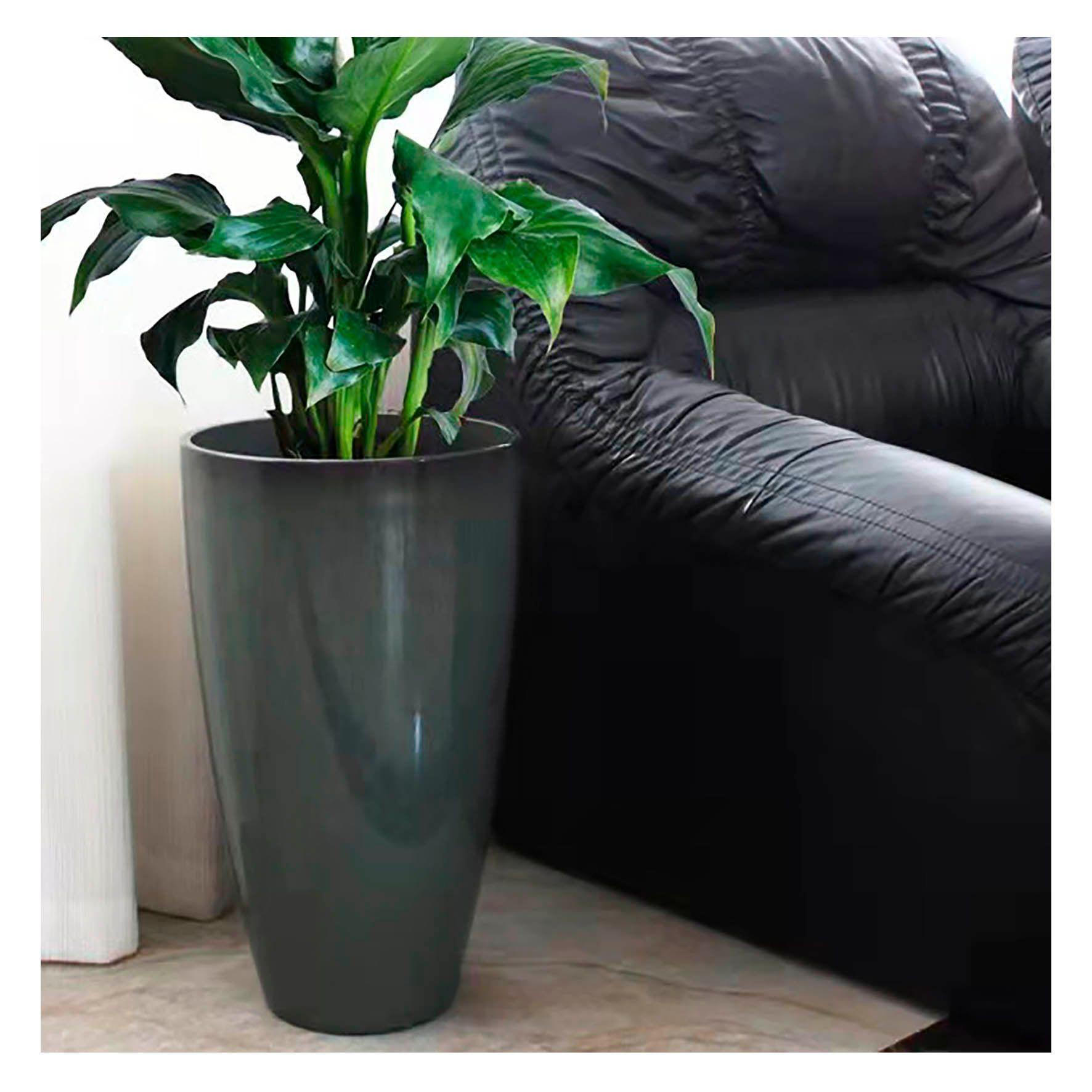 Macetero Polietileno Brillante Verde 53 cms-2