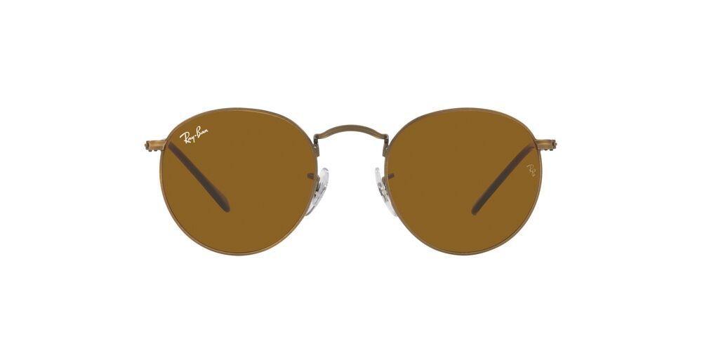 Lentes De Sol Ray-Ban 0RB3447 Round Metal Dorado Hombre-0