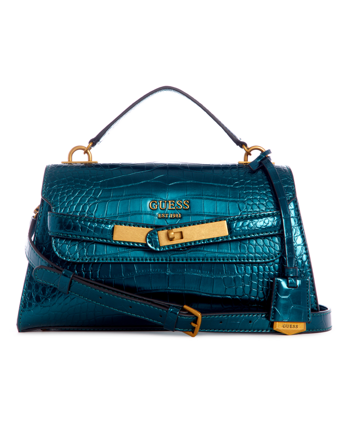 Cartera Guess Enisa Top Handle Flap Ivy Azul-0