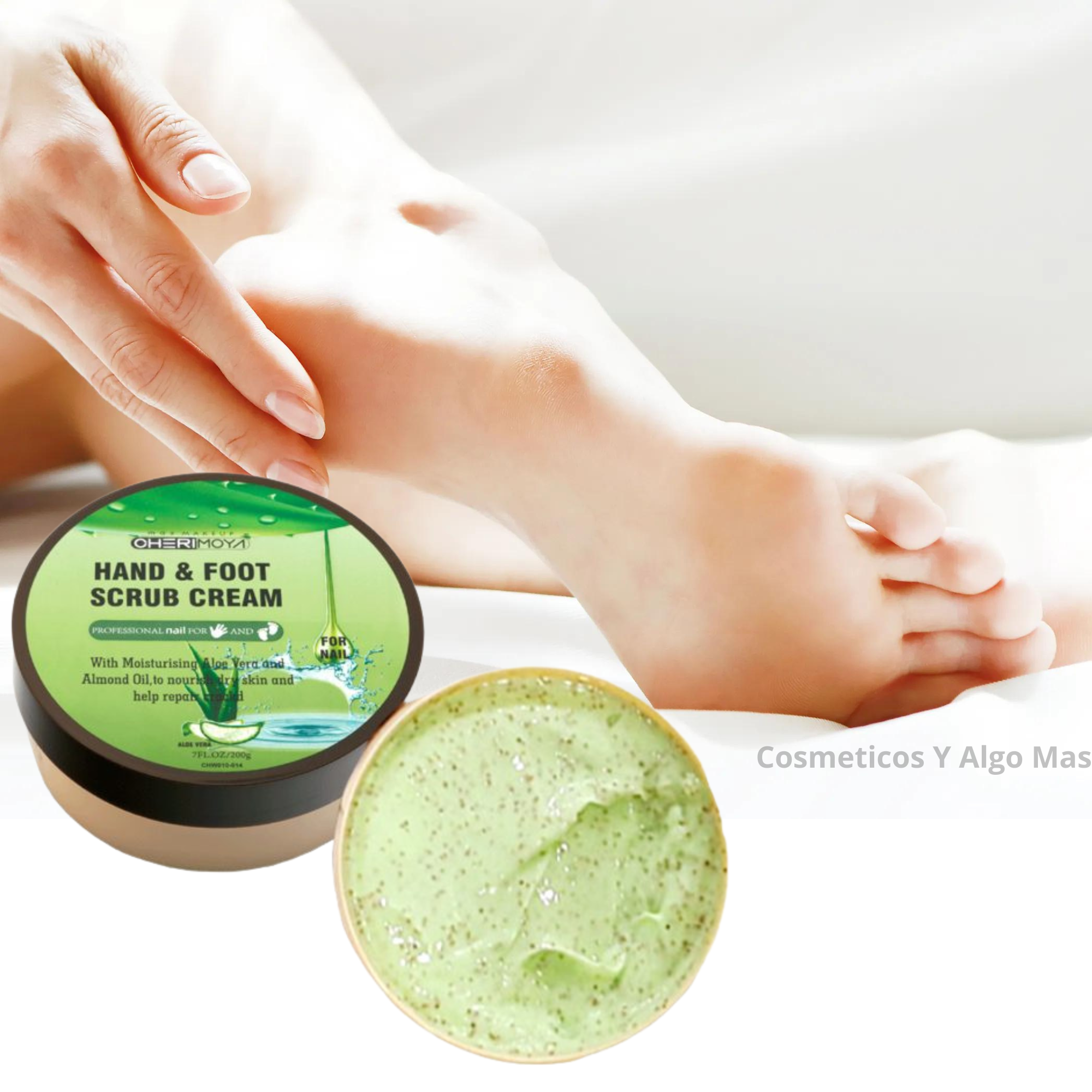 Exfoliante en crema de Aloe Vera para manos y pies-1