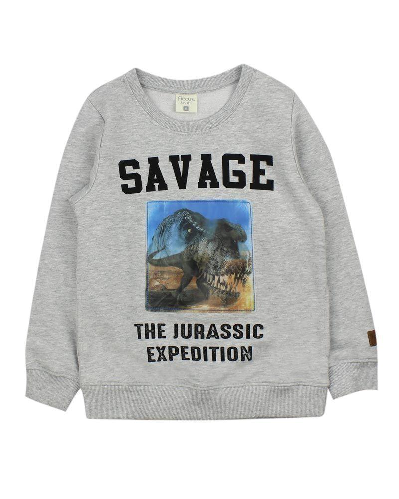 Poleron Kids Niño Holograma Savage Ficcus-0
