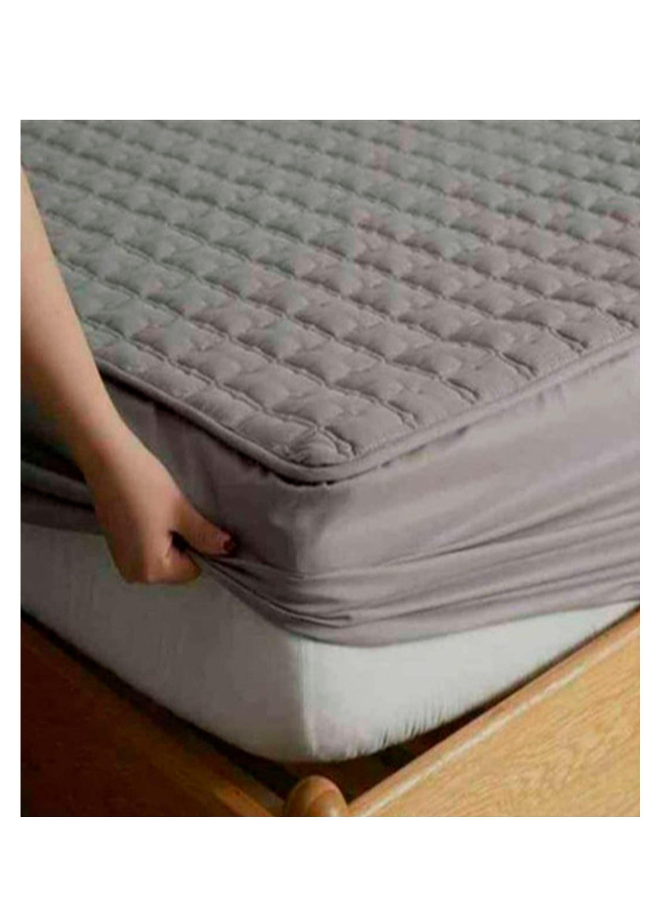 cubre colchon impermeable hipoalergenico 1.5 gris-2