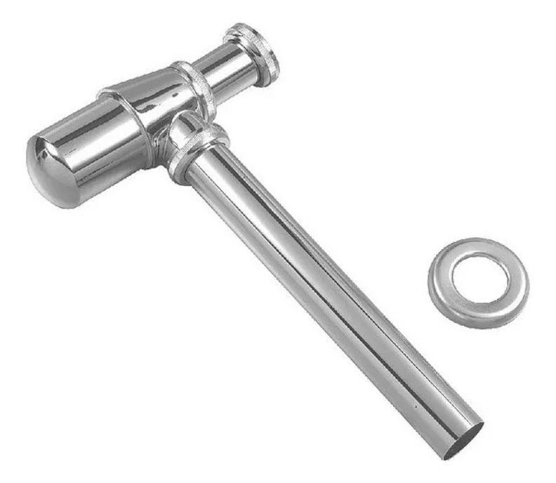 Sifón De Lavatorio Metálico De 1 1/4 Tubo De 25 Cm De Largo-0