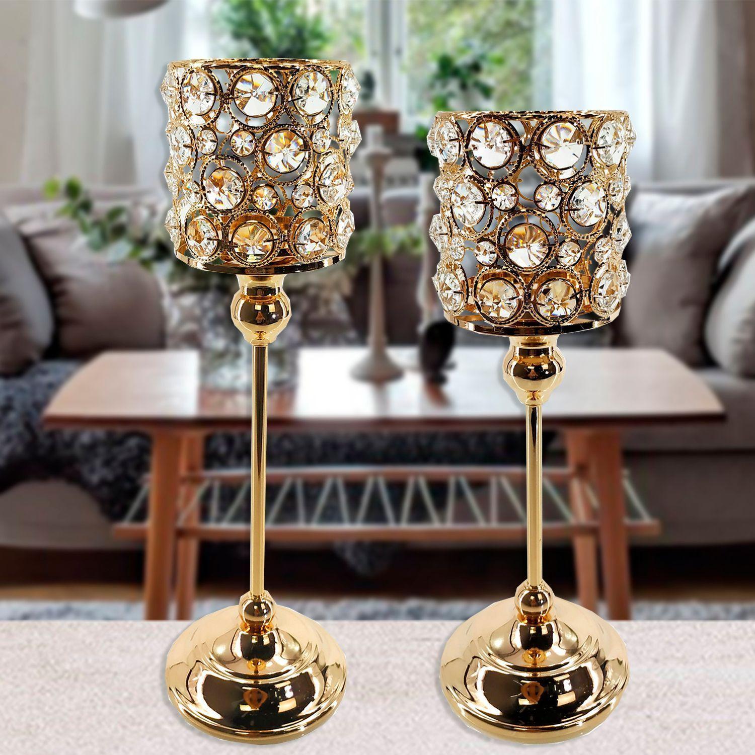 Portavela Decorativo Cracovia Gold Alto-4