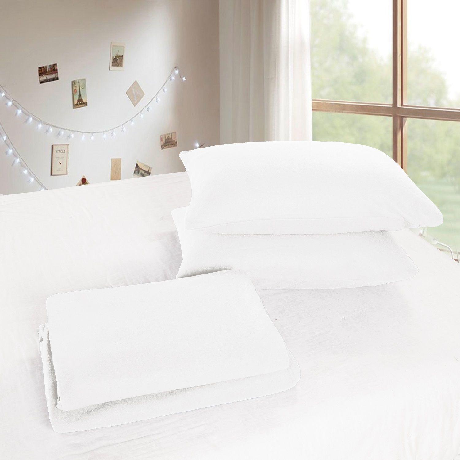 Juego de Sabanas Polar Domsa 2.5 Plazas Color Blanco-2