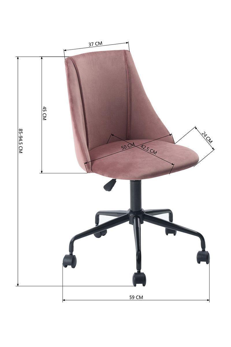 Silla de Oficina Altura Ajustable Palermo Rosa-2
