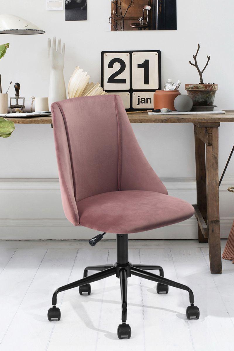 Silla de Oficina Altura Ajustable Palermo Rosa-1