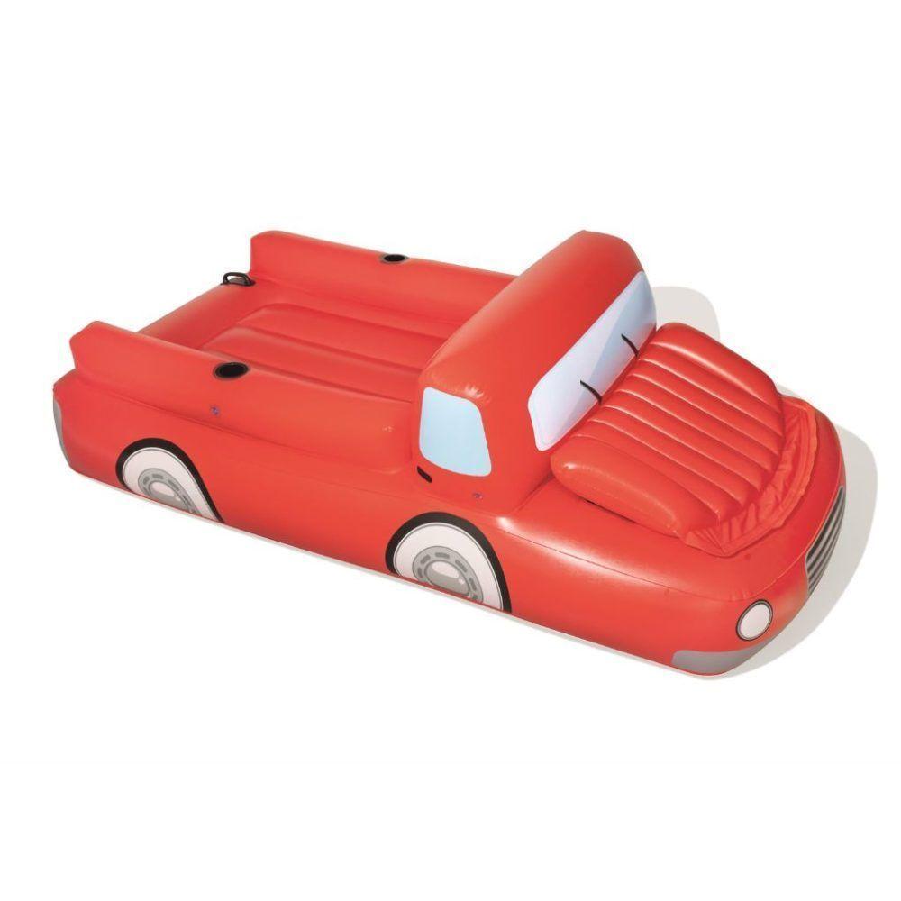 Reposera Inflable Camioneta Roja Con Cooler 43192 BestWay-1