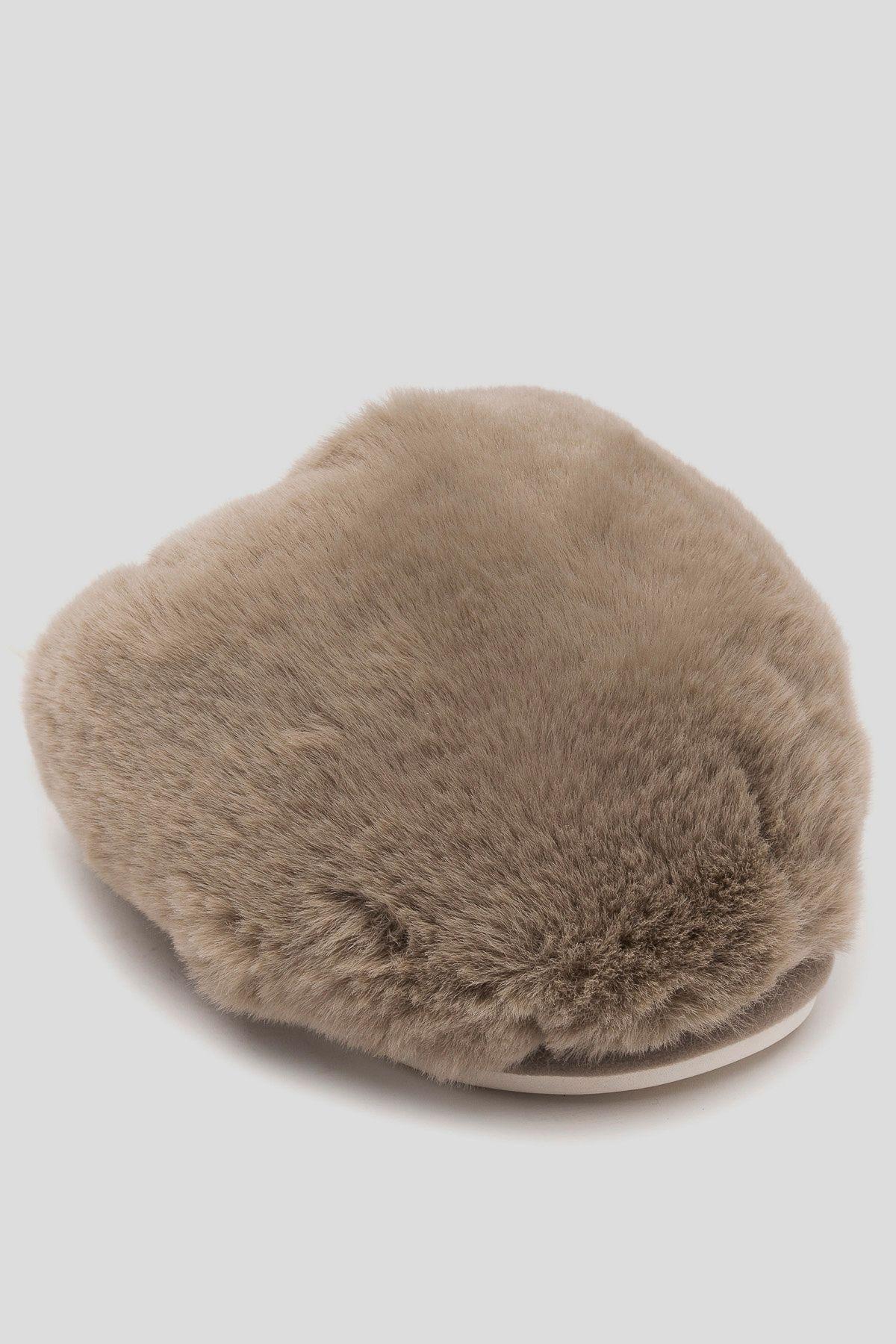 Pantufla Peluda Mujer Ángel Beige Carbin-2