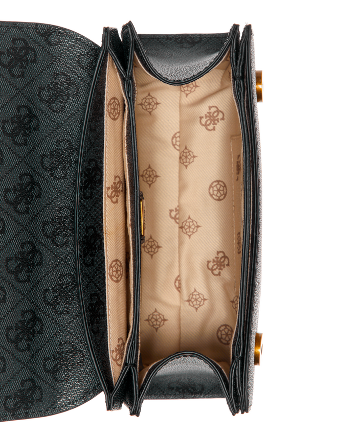 Cartera Guess Alexie Crossbody Flap Clo Carbón-2