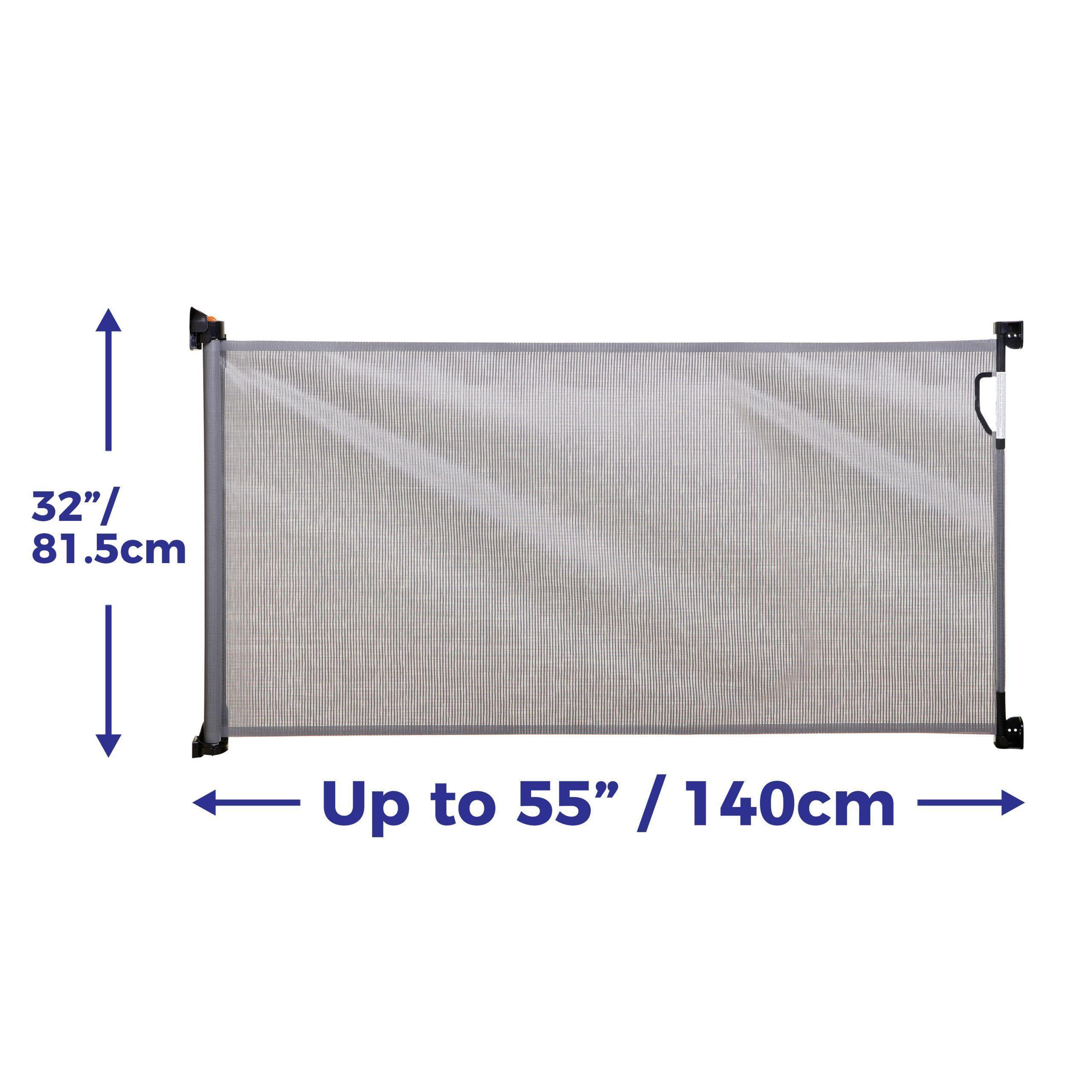 Puerta De Seguridad Infantil Retráctil Gris-3