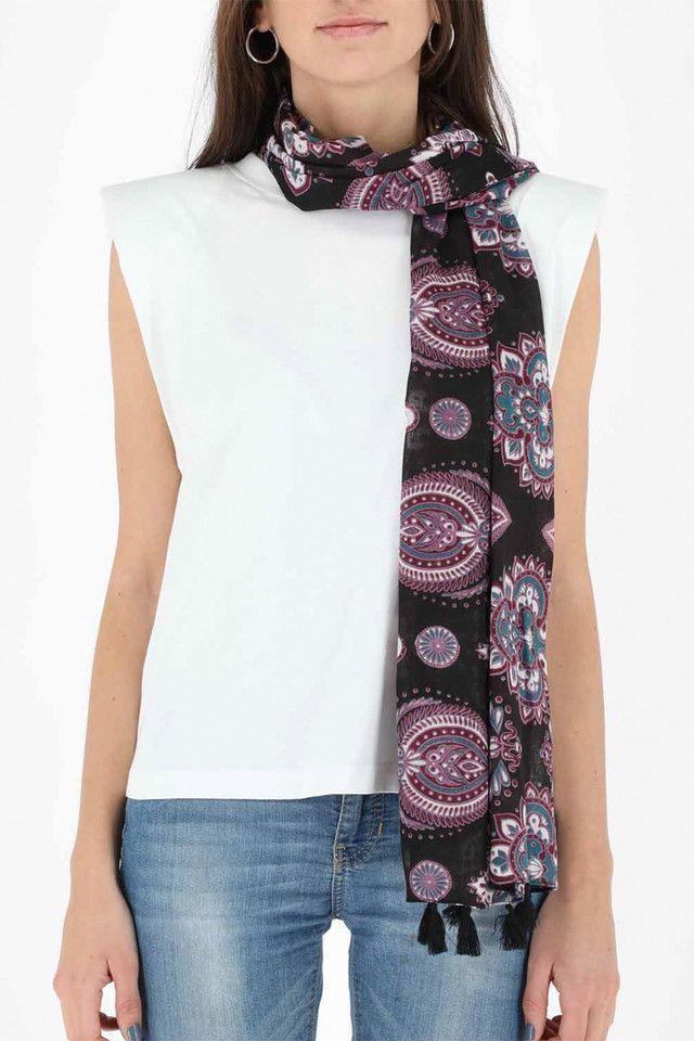 Pañuelo Estampado Negro Black Nitro Paisley Humana-2