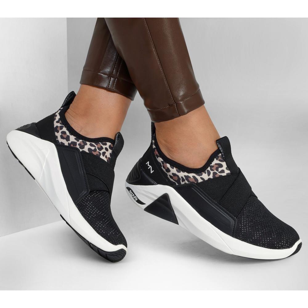Zapatilla Mujer A Linear  Negro Skechers-1